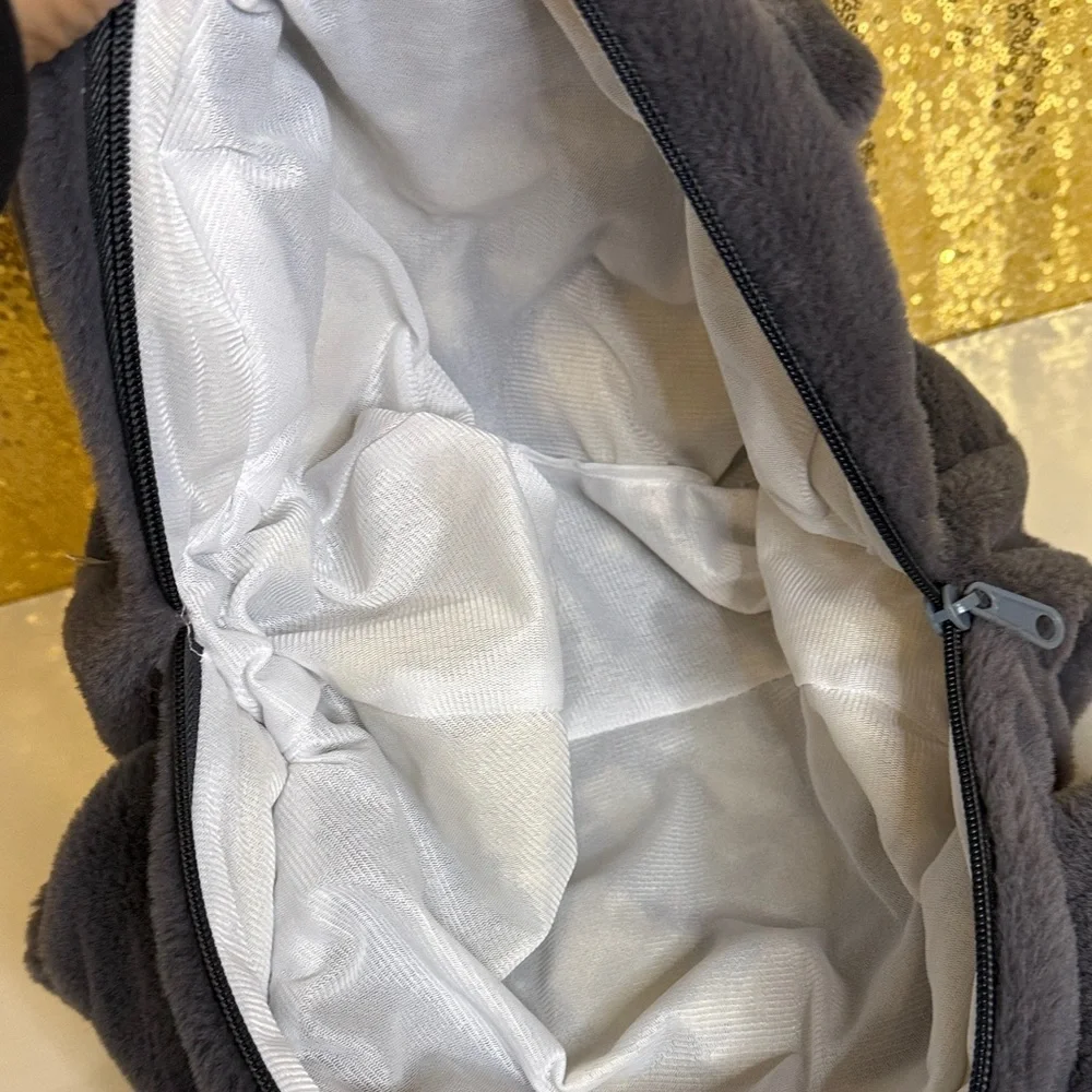 Playful Gray  and Purple Character Bag